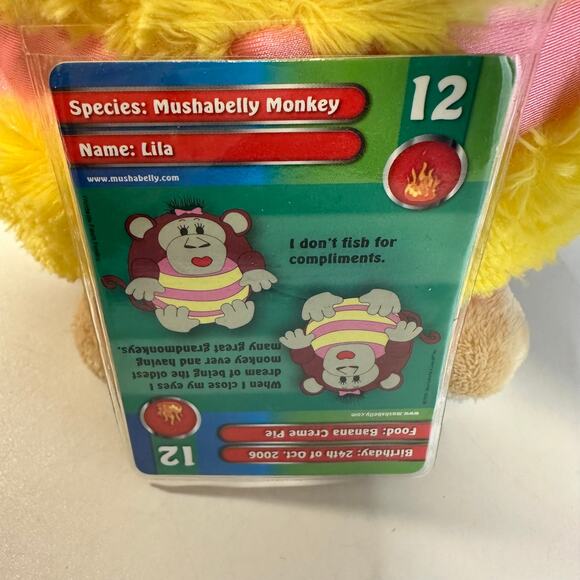 Mushabelly Lila Monkey By Jay At Play - NO SOUND 8" - Picture 3 of 6